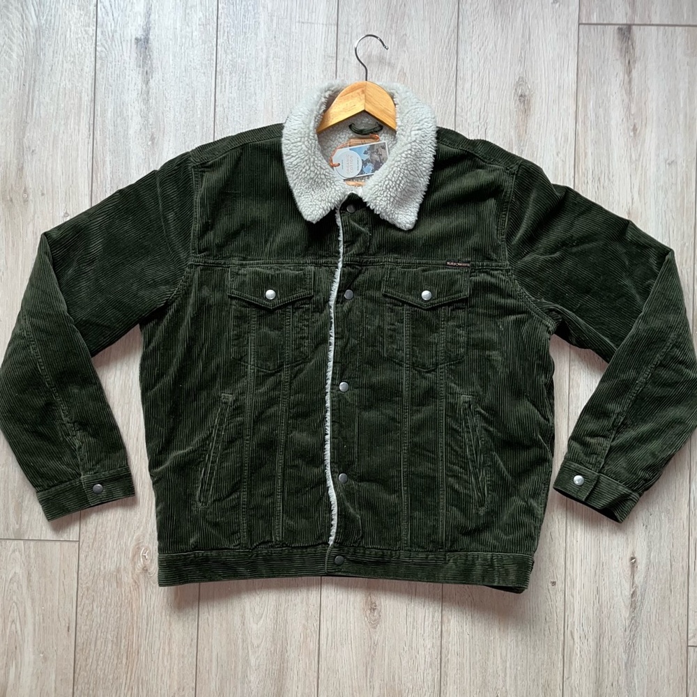 NUDIE Jeans Bonny Corduroy Pile Jacket, Olive